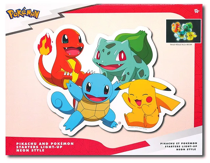 Lampada da Muro Pokemon Pikachu & Friends Neon