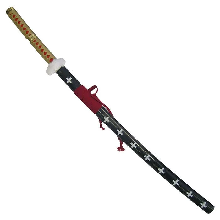 Katana Non Affilata One Piece Kikoku Nera e Rossa L