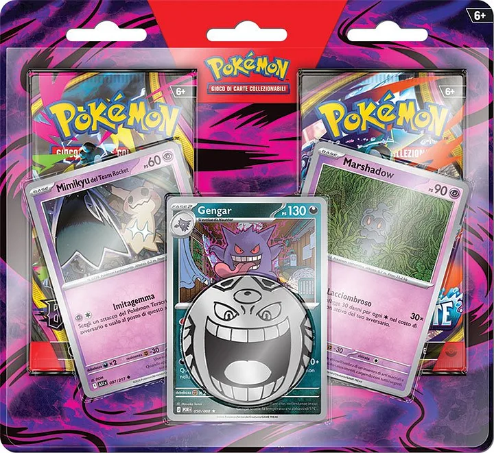 Pokemon ITA Gengar, Marshadow e Mimikyu Blister 2 Buste