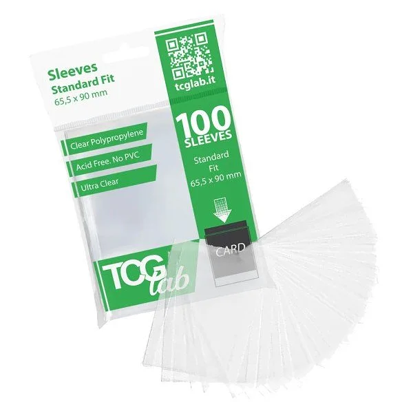 TCGLAB - BUSTE PROTETTIVE STANDARD 100 - FIT 50µM - ULTRA CLEAR - (TL005)