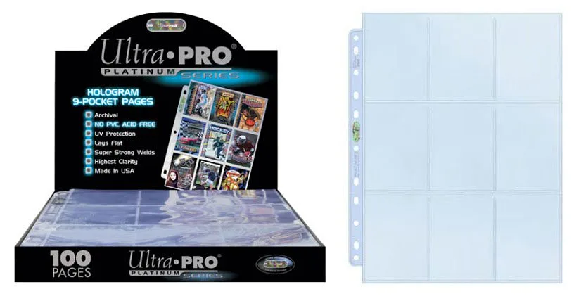ULTRA PRO Foglio Trasparente 9 Tasche Platinum 1pz