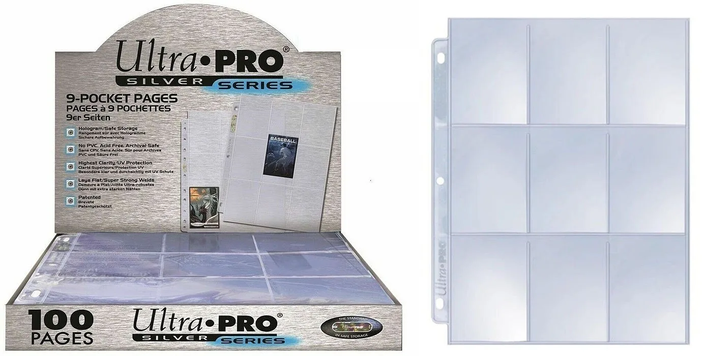 ULTRA PRO Foglio Trasparente 9 Tasche Silver 1pz