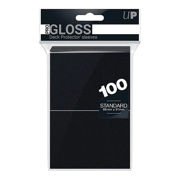 ULTRA PRO - 100 Standard Deck Protector Sleeves PRO-Gloss - Black