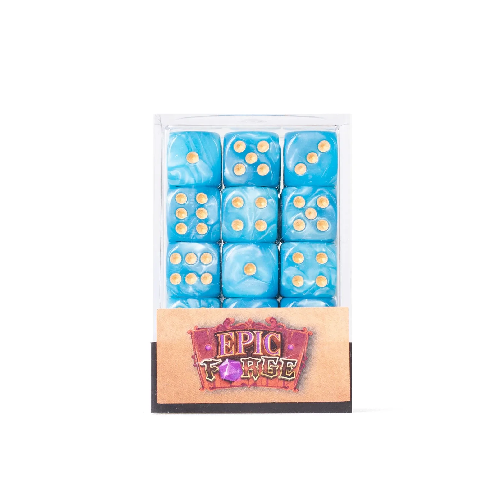 EPIC FORGE 36 Dices pack 6 sides - 12mm - Blue