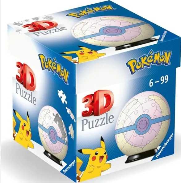 RAVENSBURGER Pokémon Heal Ball rosa3D Puzzleball 54 pezzi