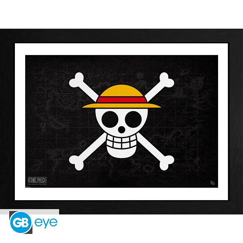 ABYSTYLE ONE PIECE - Poster incorniciato: "Skull" (30x40)