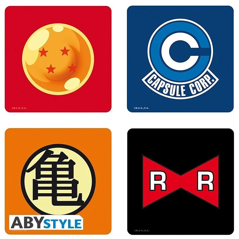 ABYSTYLE DRAGON BALL - Set 4 Sotto bicchieri: "Symbols"