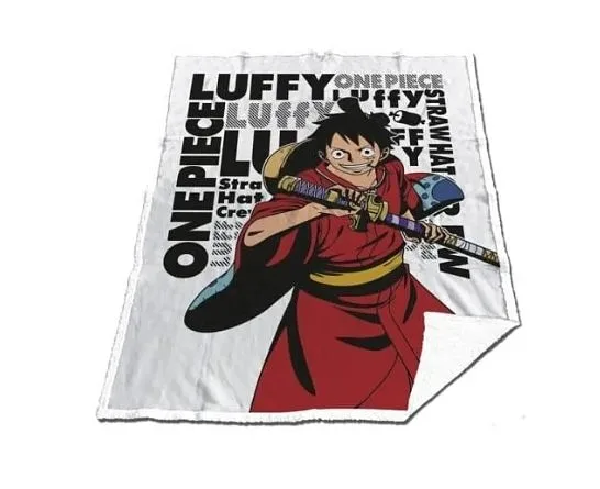 AYMAX - ONE PIECE - Coperta Sherpa 130x170cm - Luffy "Wano"