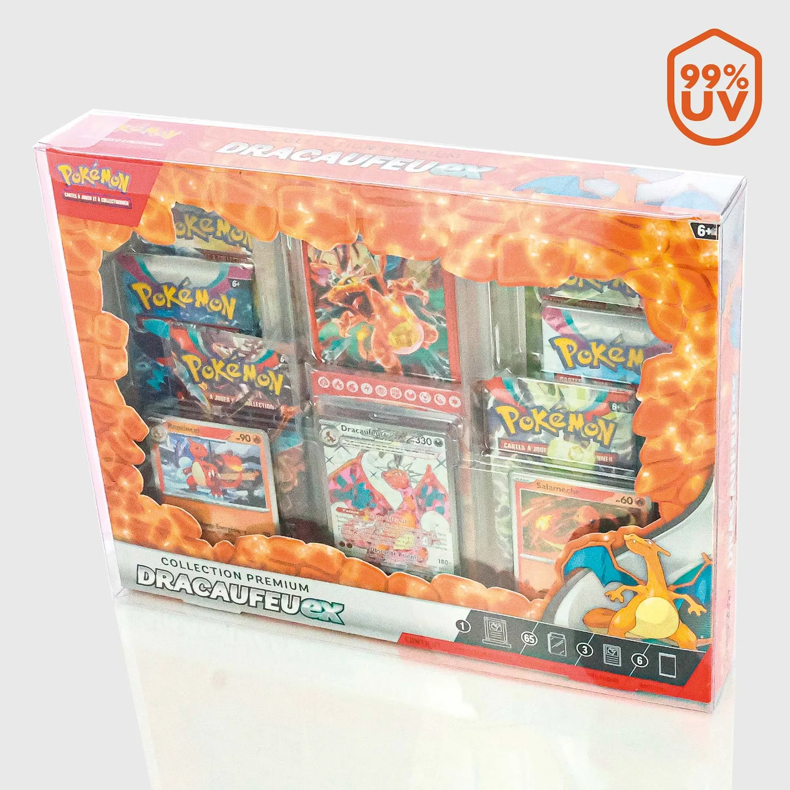 PHOENIX SHIELD Crystal Box Protec 99% UVR Pokemon Premium 7 Boosters (X12)