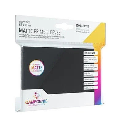 GAMEGENIC - Matte Prime Sleeves Black Pack (100)