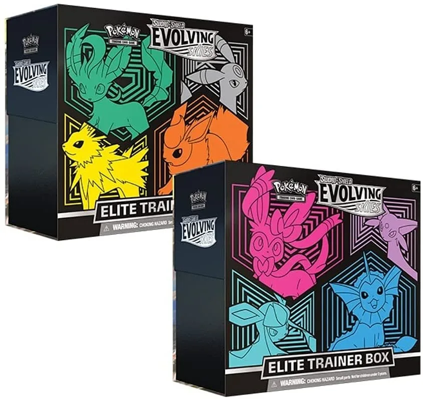 POKEMON - Elite Trainer Box Sword and Shield Evolving Skies (versione ING, minimo ordine 2 pezzi o multipli)