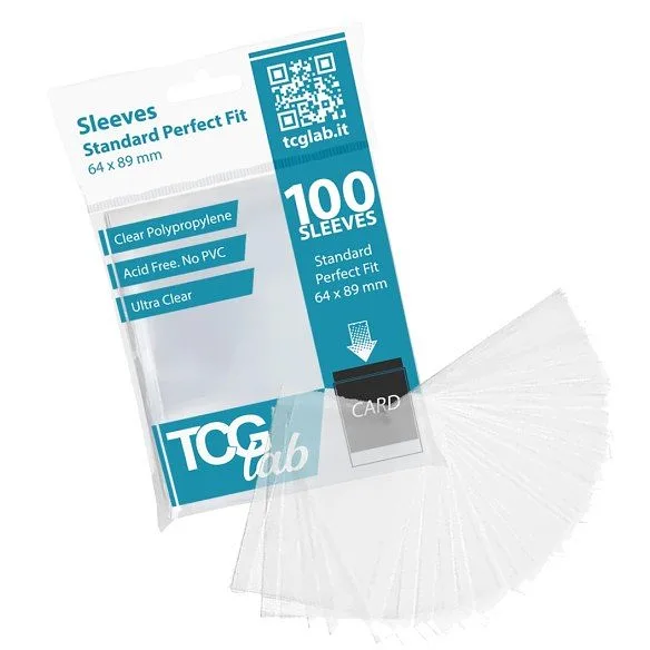 TCGLAB - BUSTE PROTETTIVE STANDARD 100 - PERFECT FIT 50µM - ULTRA CLEAR - (TL006)