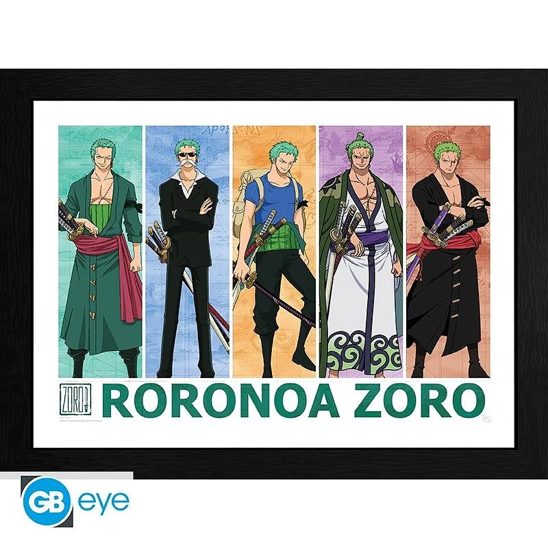ABYSTYLE ONE PIECE - Poster Incorniciato: "Pirate Hunter Zoro" (30x40)