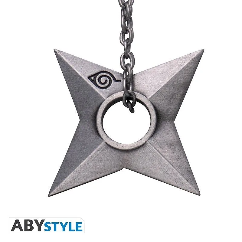 ABYSTYLE NARUTO SHIPPUDEN - Portachiavi 3D: "Shuriken Konoha"