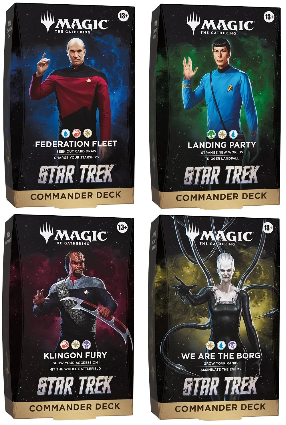 Magic: The Gathering - Star Trek Commander Decks Display (4 mazzi) - ITA (possibile allocazione)