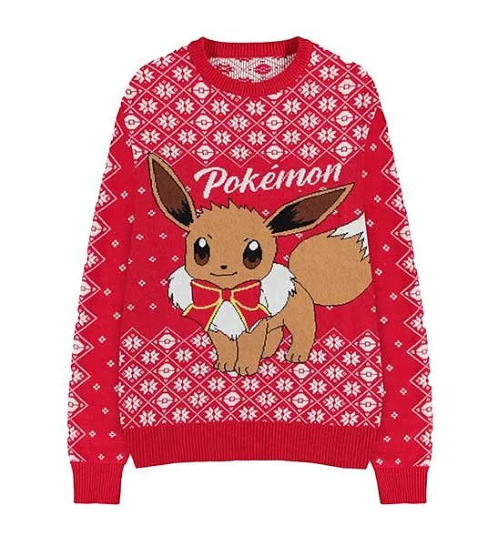 Maglione Natale Pokemon Eevee Red S